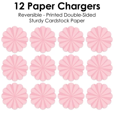 Big Dot Of Happiness Pink Stripes - Simple Party Round Table Decorations - Paper Chargers - Place Setting For 12 5 Big Dot Of Happiness Pink Stripes - Simple Party Round Table Decorations - Paper Chargers - Place Setting For 12 - Image 5