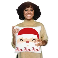 Big Dot Of Happiness Jolly Santa Claus - Christmas Party Home Decorative Canvas Cushion Case - Throw Pillow Cover - 16 X 16 Inches -Nursery Decor Store GUEST 770eea29 a7e3 4dce 9d93 0e2241466611