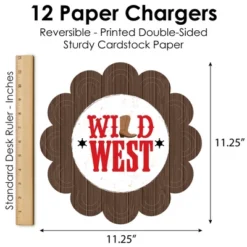 Big Dot Of Happiness Western Hoedown - Wild West Cowboy Party Round Table Decorations - Paper Chargers - Place Setting For 12 -Nursery Decor Store GUEST 774e24c4 7b1d 42ba 8140 ab762608b780