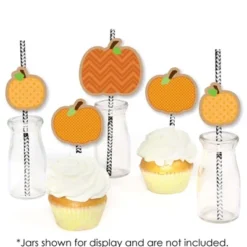 Big Dot Of Happiness Pumpkin Patch Paper Straw Decor - Fall Or Halloween Party Striped Decorative Straws - Set Of 24 -Nursery Decor Store GUEST 77cd5bc6 6182 47af a107 160876c3f2bd