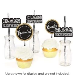 Big Dot Of Happiness Reunited - Paper Straw Decor - School Class Reunion Party Striped Decorative Straws - Set Of 24 -Nursery Decor Store GUEST 77f8b741 3101 412a 8aaf b4f9909cc3bd