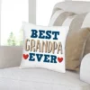 Big Dot Of Happiness Grandpa, Happy Father's Day - We Love Grandfather Home Decorative Canvas Cushion Case - Throw Pillow Cover - 16 X 16 Inches