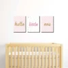 Big Dot Of Happiness Hello Little One - Pink And Gold - Baby Girl Nursery Wall Art & Kids Room Decor - Gift Ideas - 7.5 X 10 Inches - Set Of 3 Prints