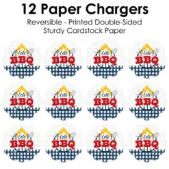 Big Dot Of Happiness Fire Up The Grill - Summer BBQ Picnic Party Round Table Decorations - Paper Chargers - Place Setting For 12 -Nursery Decor Store GUEST 7b469372 6d1c 45da b7ef d3eb6f9f25e6