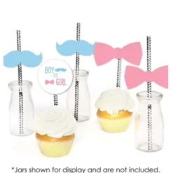 Big Dot Of Happiness Baby Gender Reveal Paper Straw Decor - Baby Shower Striped Decorative Straws - Set Of 24 -Nursery Decor Store GUEST 7b749708 17a1 4d9f bbc8 dd424d9239a7