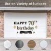 Big Dot Of Happiness Adult 70th Birthday - Gold - Peel And Stick Birthday Party Decoration - Wall Decals Backdrop