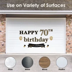 Big Dot Of Happiness Adult 70th Birthday - Gold - Peel And Stick Birthday Party Decoration - Wall Decals Backdrop