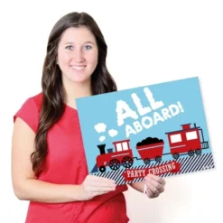 Big Dot Of Happiness Railroad Party Crossing - Paper Steam Train Birthday Party Coloring Sheets - Activity Placemats - Set Of 16 -Nursery Decor Store GUEST 7d831f29 bcab 4028 92a0 21aa300f33d4