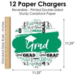 Big Dot Of Happiness Green Grad - Best Is Yet To Come - Green Graduation Party Round Table Decorations - Paper Chargers - Place Setting For 12 -Nursery Decor Store GUEST 7e4e0c43 d52a 4ad1 8f6d e6f6aad4d3d2