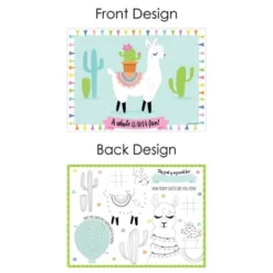 Big Dot Of Happiness Whole Llama Fun - Paper Llama Fiesta Birthday Party Coloring Sheets - Activity Placemats - Set Of 16 -Nursery Decor Store GUEST 7ea16f95 ebab 4a16 afa9 aafd517fc574