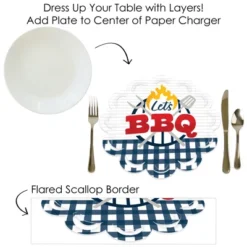 Big Dot Of Happiness Fire Up The Grill - Summer BBQ Picnic Party Round Table Decorations - Paper Chargers - Place Setting For 12 -Nursery Decor Store GUEST 7ec2b67a 730a 4adf a646 b81ce39df949