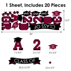 Big Dot Of Happiness Maroon Class Of 2023 Graduation Party Wall Decals Set Of 20 -Nursery Decor Store GUEST 7f19c4a0 15b3 48bc a121 0f9107776594