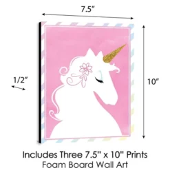 Big Dot Of Happiness Rainbow Unicorn - Baby Girl Nursery Wall Art And Kids Room Decorations - Gift Ideas - 7.5 X 10 Inches - Set Of 3 Prints -Nursery Decor Store GUEST 805d47ce d5d5 414a ab6d d41a161b321b