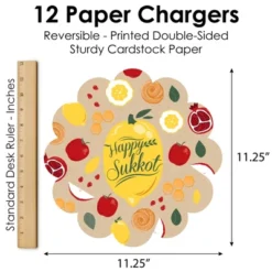 Big Dot Of Happiness Sukkot - Sukkah Jewish Holiday Round Table Decorations - Paper Chargers - Place Setting For 12 -Nursery Decor Store GUEST 8077b270 956a 4615 9ff2 01136579ca45
