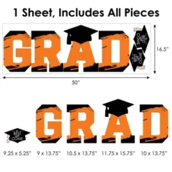 Big Dot Of Happiness Orange Graduation Party Decor - Vinyl Wall Decals - Grad -Nursery Decor Store GUEST 80a87ad7 77e8 4adc 9dbc f664084f2708