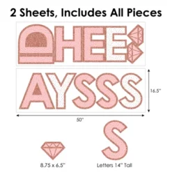 Big Dot Of Happiness Bride Squad - Peel And Stick Rose Gold Bridal Shower Or Bachelorette Party Large Banner Wall Decals - She Said Yes -Nursery Decor Store GUEST 810c441e 3fc1 4071 82e8 ac1607b4411a