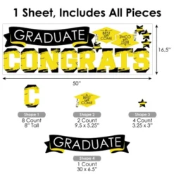 Big Dot Of Happiness Yellow Graduation Party Photo Backdrop - Wall Decals -Nursery Decor Store GUEST 813c1936 5d54 452f b537 8312cc5990b5