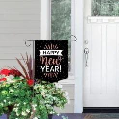 Big Dot Of Happiness Rose Gold Happy New Year - Outdoor Home Decorations - Double-Sided New Years Eve Party Garden Flag - 12 X 15.25 Inches -Nursery Decor Store GUEST 82299ea4 0099 44c2 9525 25805be7971b