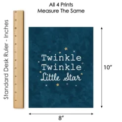 Big Dot Of Happiness Twinkle Twinkle Little Star - Unframed Moon & Cloud Nursery And Kids Room Linen Paper Wall Art - Set Of 4 Artisms - 8 X 10 Inches -Nursery Decor Store GUEST 82dfe32a 58b1 4d5a 894f 9c72c8cd9bd2