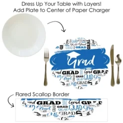 Big Dot Of Happiness Blue Grad - Best Is Yet To Come - Royal Blue Graduation Party Round Table Decorations - Paper Chargers - Place Setting For 12 -Nursery Decor Store GUEST 842dbcb5 d65a 44b0 ba18 f215d378dd6a