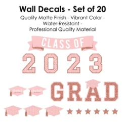 Big Dot Of Happiness Rose Gold Class Of 2023 Graduation Party Wall Decals Set Of 20 10 Big Dot Of Happiness Rose Gold Class Of 2023 Graduation Party Wall Decals Set Of 20 -Nursery Decor Store GUEST 85b2a2bb 46f6 4a91 aed8 8602413a4d71