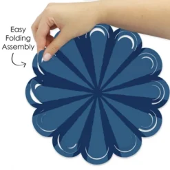 Big Dot Of Happiness Navy Stripes - Simple Party Round Table Decorations - Paper Chargers - Place Setting For 12 -Nursery Decor Store GUEST 86ad32b1 2e72 48b5 9b28 a2341264db14