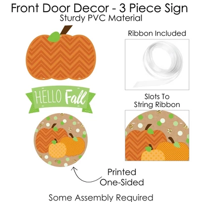 Big Dot Of Happiness Pumpkin Patch - Hanging Porch Fall, Halloween Or Thanksgiving Party Outdoor Decorations - Front Door Decor - 3 Piece Sign 3 Big Dot Of Happiness Pumpkin Patch - Hanging Porch Fall, Halloween Or Thanksgiving Party Outdoor Decorations - Front Door Decor - 3 Piece Sign - Image 3