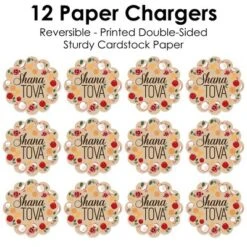 Big Dot Of Happiness Rosh Hashanah - Jewish New Year Party Round Table Decorations - Paper Chargers - Place Setting For 12 -Nursery Decor Store GUEST 88c03b78 3277 4ccc 9c50 169e95c42a1f