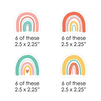 Big Dot Of Happiness Hello Rainbow - Paper Straw Decor - Boho Baby Shower And Birthday Party Striped Decorative Straws - Set Of 24 1 Big Dot Of Happiness Hello Rainbow - Paper Straw Decor - Boho Baby Shower And Birthday Party Striped Decorative Straws - Set Of 24