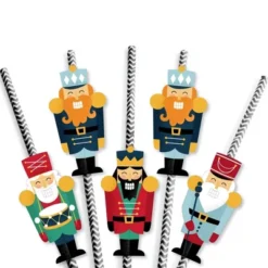 Big Dot Of Happiness Christmas Nutcracker - Paper Straw Decor - Holiday Party Striped Decorative Straws - Set Of 24 7 Big Dot Of Happiness Christmas Nutcracker - Paper Straw Decor - Holiday Party Striped Decorative Straws - Set Of 24 -Nursery Decor Store GUEST 8a077be1 ea06 4891 8ecb 2d042196d0ea