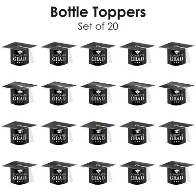 Big Dot Of Happiness Graduation Cheers - DIY Grad Cap Graduation Party Bottle Topper Decorations - Set Of 20 6 Big Dot Of Happiness Graduation Cheers - DIY Grad Cap Graduation Party Bottle Topper Decorations - Set Of 20 - Image 6