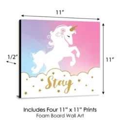 Big Dot Of Happiness Rainbow Unicorn - Kids Room, Nursery Decor And Home Decor - 11 X 11 Inches Nursery Wall Art - Set Of 4 Prints For Baby's Room -Nursery Decor Store GUEST 8a968e77 6216 4ba3 aeb0 322925de25df
