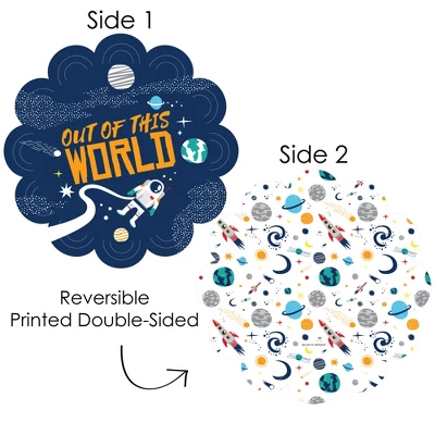 Big Dot Of Happiness Blast Off To Outer Space Rocket Ship Baby Shower Or Birthday Party Round Table Decorations - Paper Chargers Place Setting For 12 2 Big Dot Of Happiness Blast Off To Outer Space Rocket Ship Baby Shower Or Birthday Party Round Table Decorations - Paper Chargers Place Setting For 12 - Image 2