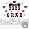 Big Dot Of Happiness Maroon Class Of 2023 Graduation Party Wall Decals Set Of 20
