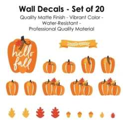 Big Dot Of Happiness Fall Pumpkin - Peel And Stick Kitchen And Home Decor Vinyl Wall Art Stickers - Wall Decals - Set Of 20 -Nursery Decor Store GUEST 8afa90b1 cf5c 4113 9460 cd19127eb376