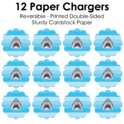 Big Dot Of Happiness Shark Zone - Jawsome Shark Party Or Birthday Party Round Table Decorations - Paper Chargers - Place Setting For 12 -Nursery Decor Store GUEST 8b56ff2f 2e49 4ff4 b23b 44a4e6f4e7a6