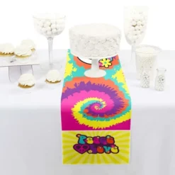 Big Dot Of Happiness 60's Hippie - Petite 1960s Groovy Party Paper Table Runner - 12 X 60 Inches