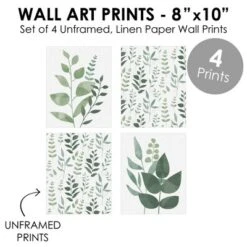 Big Dot Of Happiness Boho Botanical - Unframed Greenery Linen Paper Wall Art - Set Of 4 - Artisms - 8 X 10 Inches -Nursery Decor Store GUEST 8c77a05f fd4b 4609 87c1 7a1c74a69ab3
