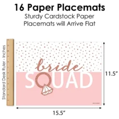 Big Dot Of Happiness Bride Squad - Party Table Decorations - Rose Gold Bridal Shower Or Bachelorette Party Placemats - Set Of 16 -Nursery Decor Store GUEST 8d55481e 3ef6 4cfa b8d8 ae2650bd6068