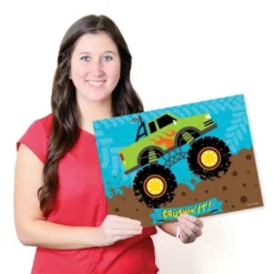 Big Dot Of Happiness Smash And Crash - Monster Truck - Paper Boy Birthday Party Coloring Sheets - Activity Placemats - Set Of 16 -Nursery Decor Store GUEST 8d7474ea 329b 44df 91fa 2f9a69818b00