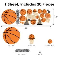 Big Dot Of Happiness Nothin’ But Net - Basketball - Peel And Stick Sports Decor Vinyl Wall Art Stickers - Wall Decals - Set Of 20 -Nursery Decor Store GUEST 8d7de906 d134 465c a6d9 ad2fe3731fa7