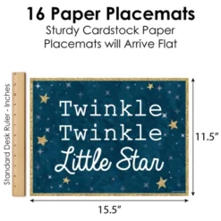 Big Dot Of Happiness Twinkle Twinkle Little Star - Party Table Decorations - Baby Shower Or Birthday Party Placemats - Set Of 16 -Nursery Decor Store GUEST 8f5f49c0 d7ed 4e83 809f 2d1d34c84871