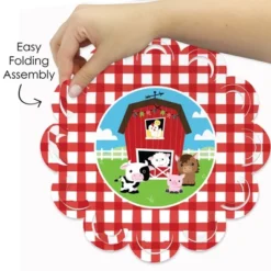 Big Dot Of Happiness Farm Animals - Barnyard Baby Shower Or Birthday Party Round Table Decorations - Paper Chargers - Place Setting For 12 -Nursery Decor Store GUEST 8f8b7add bedc 4826 a42b f46d82943f1e