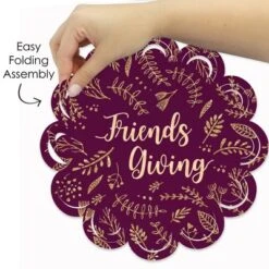 Big Dot Of Happiness Elegant Thankful For Friends - Friendsgiving Thanksgiving Party Round Table Decorations - Paper Chargers - Place Setting For 12 -Nursery Decor Store GUEST 8fc772b3 4bea 4f71 89d6 97da23f8b5d1