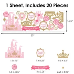 Big Dot Of Happiness Little Princess Crown - Peel And Stick Nursery And Kids Room Vinyl Wall Art Stickers - Wall Decals - Set Of 20 -Nursery Decor Store GUEST 90bb005b d42c 4a4c b4f2 ed00fb66a8f8
