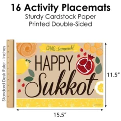 Big Dot Of Happiness Sukkot - Paper Sukkah Coloring Sheets - Activity Placemats - Set Of 16 -Nursery Decor Store GUEST 90c778ac 6983 4c0d 9fdf 59a364b2b4f2