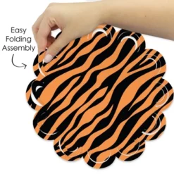 Big Dot Of Happiness Tiger Print - Jungle Party Round Table Decorations - Paper Chargers - Place Setting For 12 -Nursery Decor Store GUEST 9253e165 287a 4640 ba2f 3d5582d3ee82
