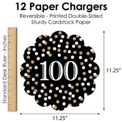Big Dot Of Happiness Adult 100th Birthday - Gold - Birthday Party Round Table Decorations - Paper Chargers - Place Setting For 12 10 Big Dot Of Happiness Adult 100th Birthday - Gold - Birthday Party Round Table Decorations - Paper Chargers - Place Setting For 12 -Nursery Decor Store GUEST 9315bd38 9bde 4a3b 80ed 0e9038ed0400