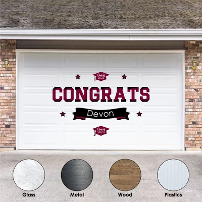 Big Dot Of Happiness Maroon Graduation Party Photo Backdrop - Wall Decals 1 Big Dot Of Happiness Maroon Graduation Party Photo Backdrop - Wall Decals
