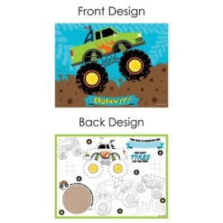 Big Dot Of Happiness Smash And Crash - Monster Truck - Paper Boy Birthday Party Coloring Sheets - Activity Placemats - Set Of 16 -Nursery Decor Store GUEST 94147062 48c3 4502 a070 f638fed938c1